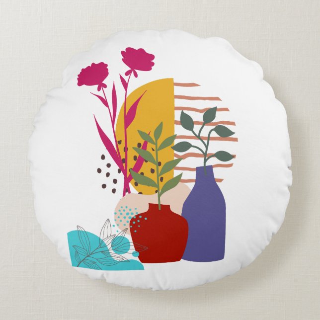 Art Work Design Round Pillow (Front)