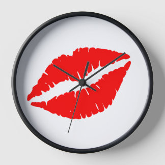 Art Work Red lips value Poster Paper (Matte) Clock