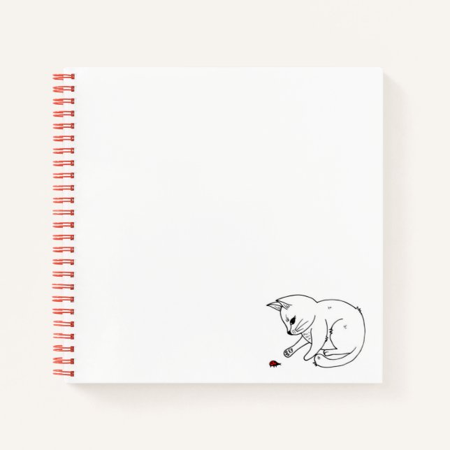 Art Your Brains Out Sketchbook - Kitten & Ladybug Notebook (Front)
