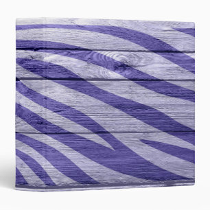 Art Zebra Print on Wood #5 Binder