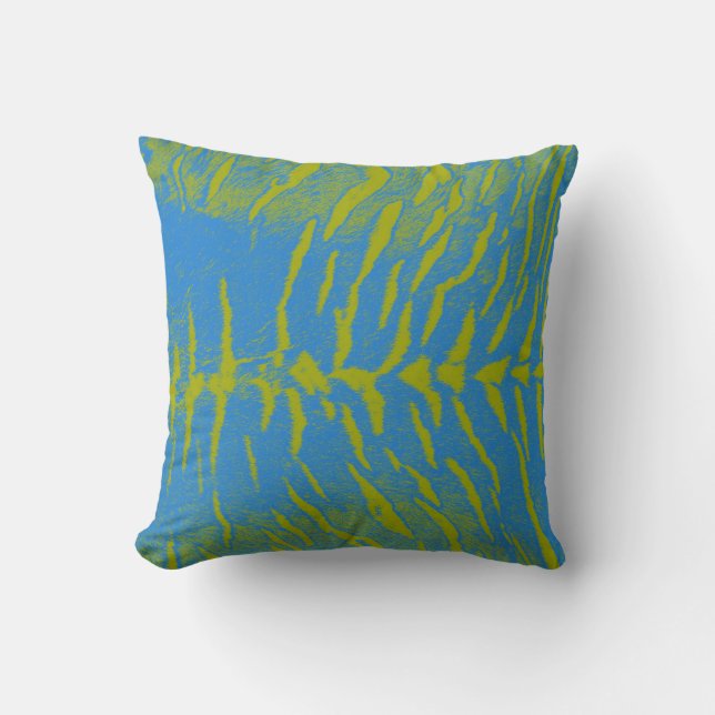 Art zebra tiger 2 throw pillow (Front)