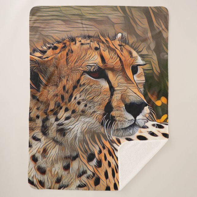 ArtAnimal cheetah Sherpa Blanket (Front)