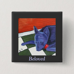 Artbyshel - Beloved 2 Inch Square Button