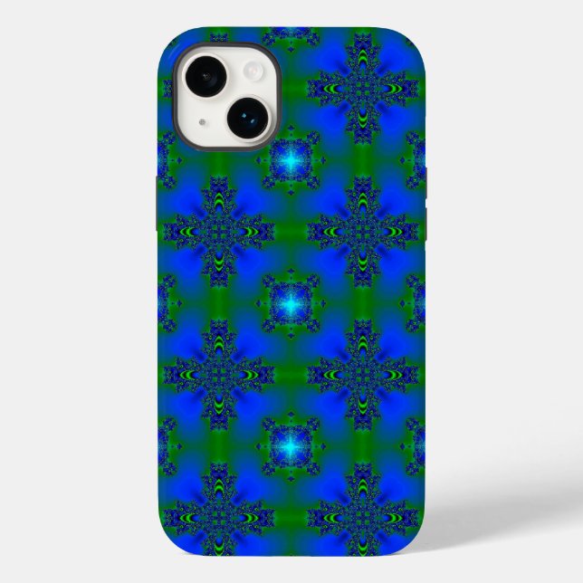 Artdeco Abstract Flowers and Stars Case-Mate iPhone Case (Back)