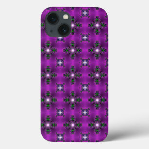 Artdeco Abstract Flowers and Stars iPhone 13 Case