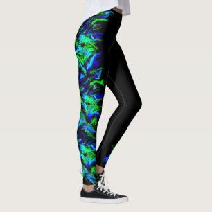 Artdeco Flames in Rainbow Style Leggings