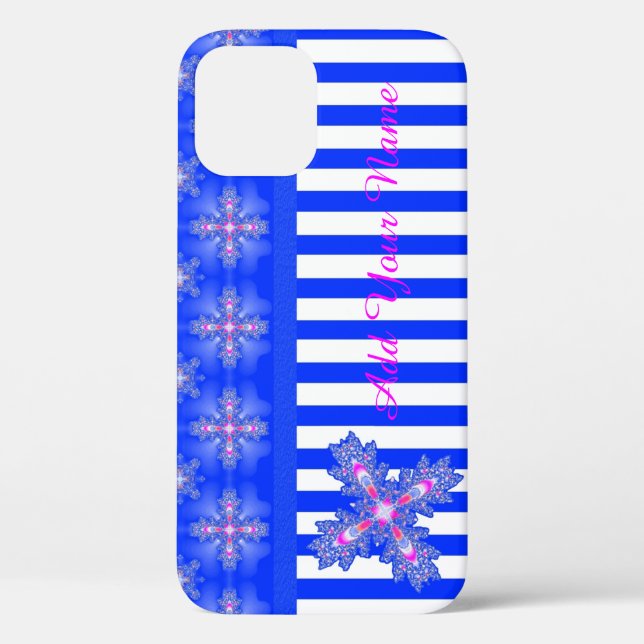 Artdeco Flowers in Retro Style , Add Your Name Case-Mate iPhone Case (Back)