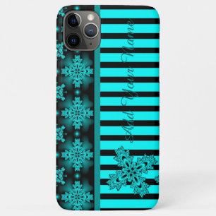 Artdeco Flowers in Retro Style , Add Your Name iPhone 11 Pro Max Case