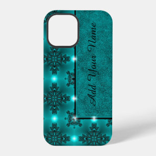 Artdeco Flowers in Retro Style , Add Your Name iPhone 12 Pro Case