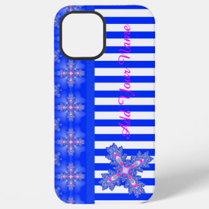 Artdeco Flowers in Retro Style , Add Your Name iPhone 12 Pro Max Case