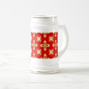 Artdeco Flowers in Retro Style Beer Stein
