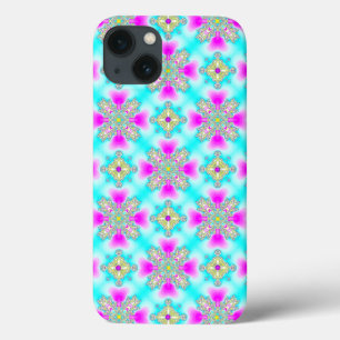 Artdeco Flowers in Retro Style iPhone 13 Case