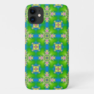 Artdeco Flowers in Retro Style iPhone 11 Case