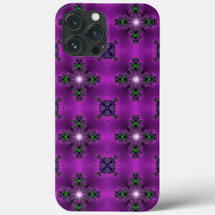 Artdeco Flowers in Retro Style iPhone 13 Pro Max Case