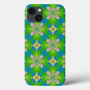 Artdeco Flowers in Retro Style iPhone 13 Case