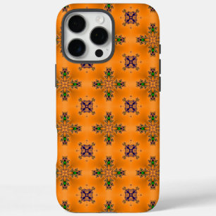 Artdeco Flowers in Retro Style iPhone 16 Pro Max Case