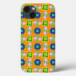 Artdeco Flowers in Retro Style iPhone 13 Case
