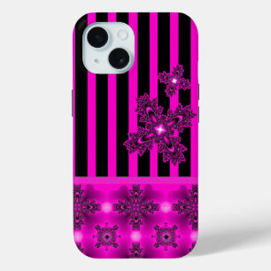 Artdeco Flowers in Retro Style iPhone 15 Case