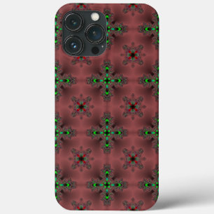 Artdeco Flowers in Retro Style iPhone 13 Pro Max Case