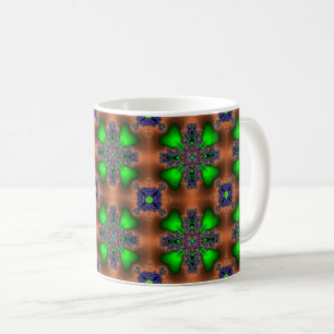 Artdeco Flowers in Retro Style Coffee Mug