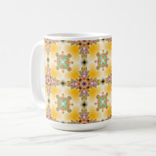 Artdeco Flowers in Retro Style Coffee Mug