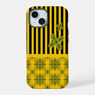 Artdeco Flowers in Retro Style iPhone 15 Case