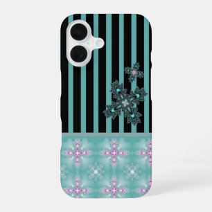 Artdeco Flowers in Retro Style iPhone 16 Case