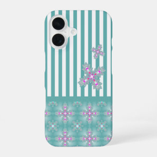 Artdeco Flowers in Retro Style iPhone 16 Case