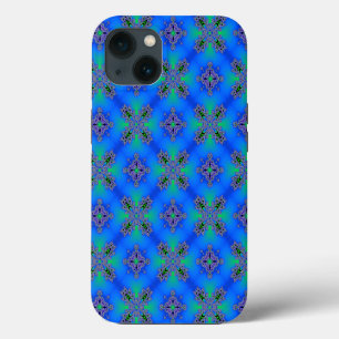 Artdeco Flowers in Retro Style iPhone 13 Case