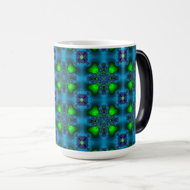 Artdeco Flowers in Retro Style Magic Mug (Front Right)