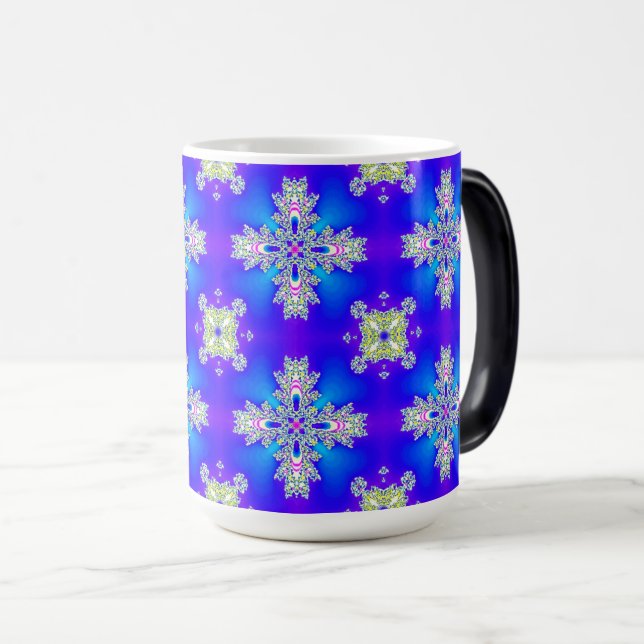 Artdeco Flowers in Retro Style Magic Mug (Front Right)