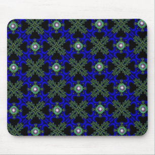 Artdeco Flowers in Retro Style Mouse Pad