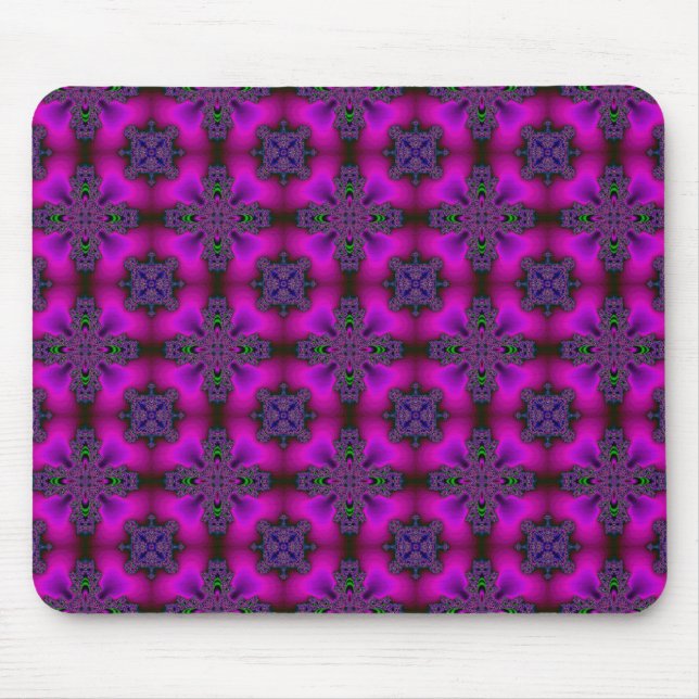 Artdeco Flowers in Retro Style Mouse Pad (Front)