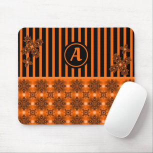 Artdeco Flowers in Retro Style Mouse Pad