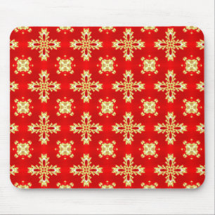 Artdeco Flowers in Retro Style Mouse Pad