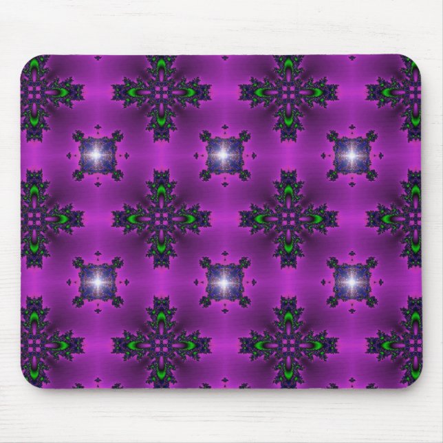Artdeco Flowers in Retro Style Mouse Pad (Front)