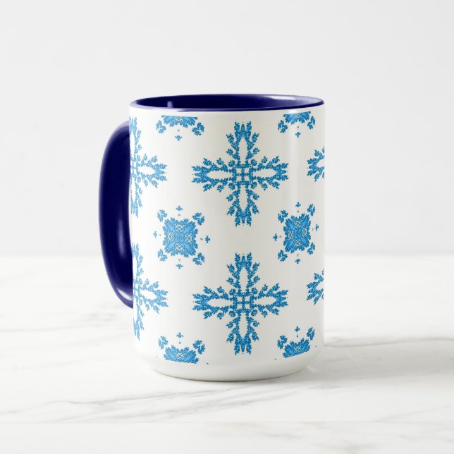 Artdeco Flowers in Retro Style Mug (Front Left)