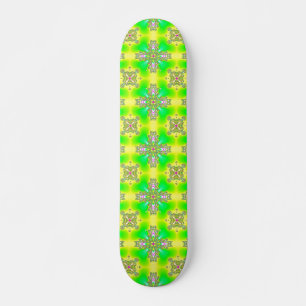 Artdeco Flowers in Retro Style Skateboard