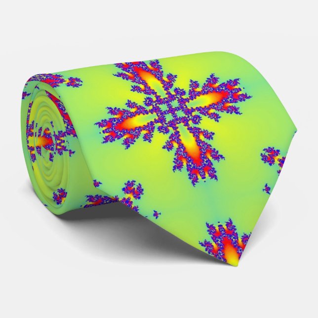 Artdeco Flowers in Retro Style Tie (Rolled)