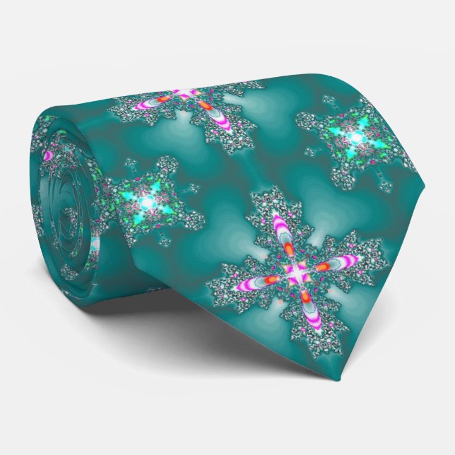 Artdeco Flowers in Retro Style Tie (Rolled)