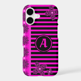 Artdeco Flowers in Retro Style with monogram