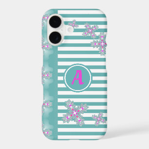 Artdeco Flowers in Retro Style with monogram