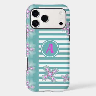 Artdeco Flowers in Retro Style with monogram