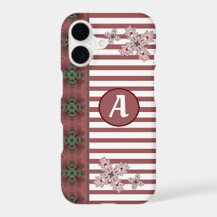 Artdeco Flowers in Retro Style with monogram