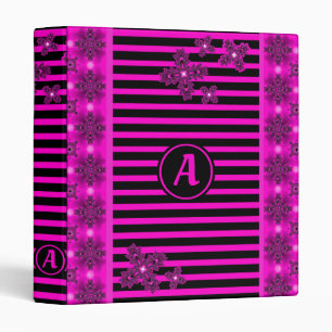Artdeco Flowers in Retro Style with monogram Binder