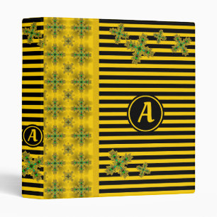 Artdeco Flowers in Retro Style with monogram Binder