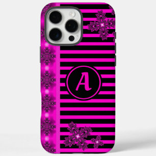 Artdeco Flowers in Retro Style with monogram iPhone 16 Pro Max Case