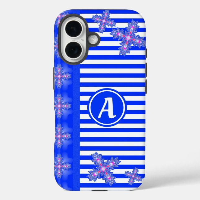 Artdeco Flowers in Retro Style with monogram Case-Mate iPhone Case (Back)