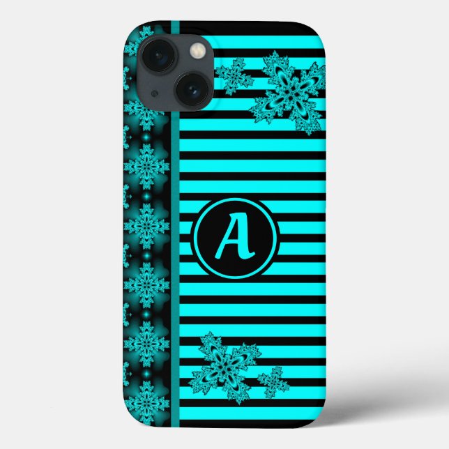 Artdeco Flowers in Retro Style with monogram Case-Mate iPhone Case (Back)