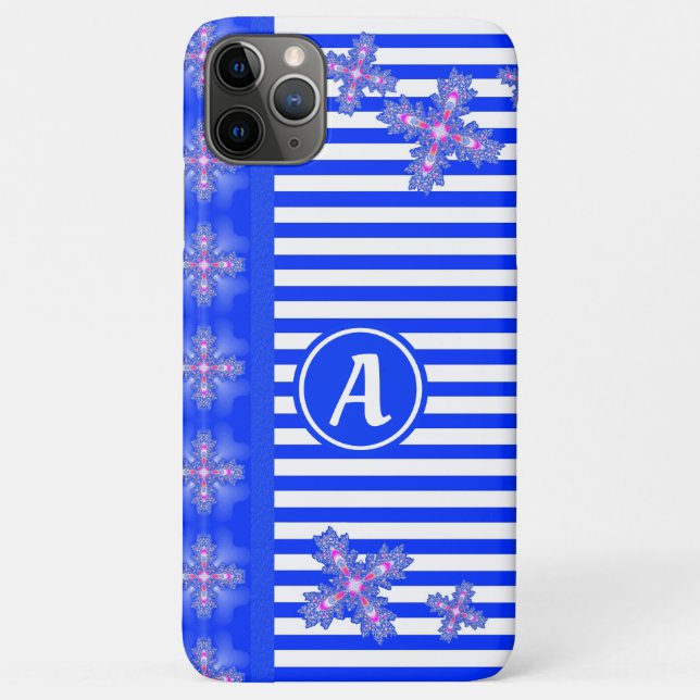 Artdeco Flowers in Retro Style with monogram Case-Mate iPhone Case (Back)